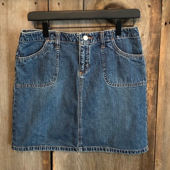 Old Navy Dresses & Skirts - 2003 Y2K Old Navy Blue Denim Jean Skirt Size 4 Women’s